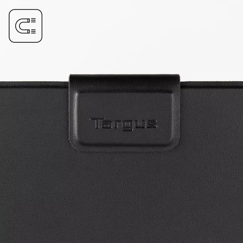 Targus SafeFit Rotating Universal THZ643GL flipcase voor tablets van 7–8 inch, polyurethaan, magnetische sluiting, zwart
