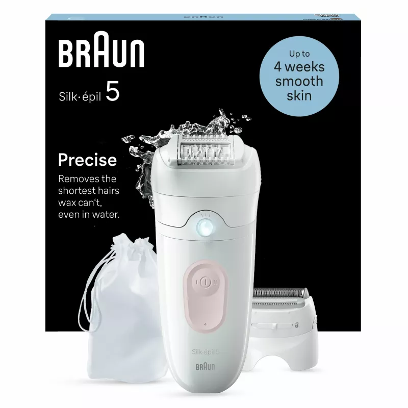 Epilator Braun Silk-épil 5 5-030 28 pincetten roze wit