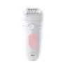 Braun Silk-épil 5 SE5-000 epilator Wet & Dry, 2 snelheden, oplaadbaar, tot 40 min, incl. reinigingsborstel, wit/roze