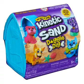 Kinderen Kinetic Sand set Spinmaster Kinetic Sand Doggie Dig met vorm, veelkleurig, vanaf 5 jaar