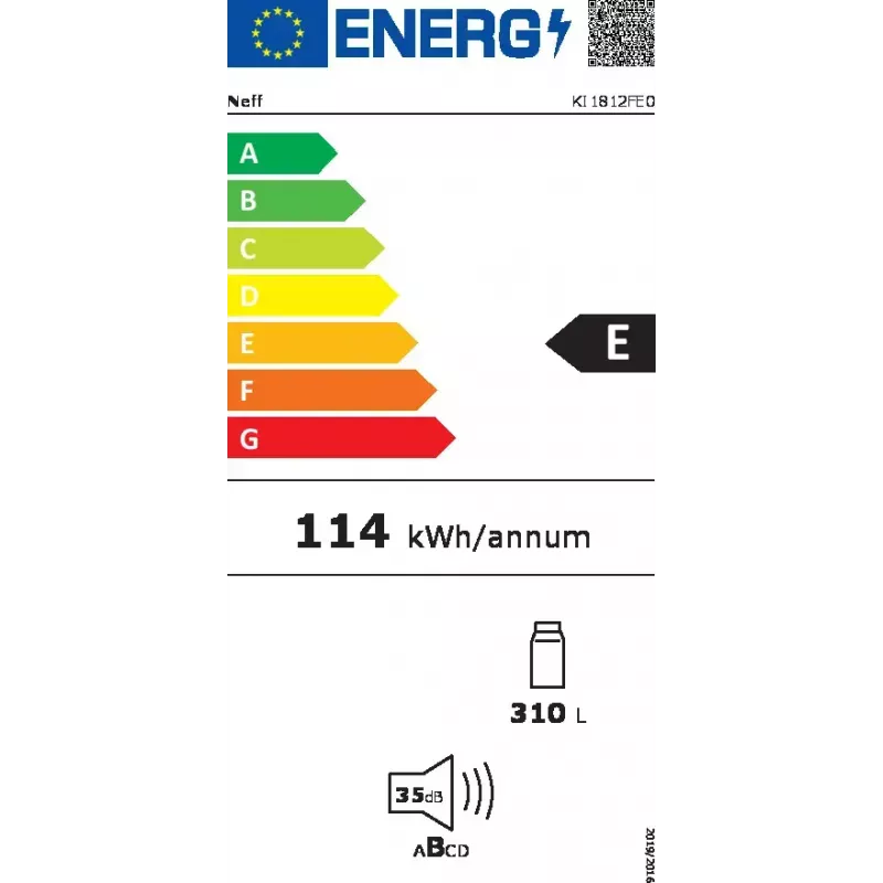 Inbouwkoelkast NEFF KI1812FE0 — 310 l inhoud, LED-lamp, deur rechts, energielabel E