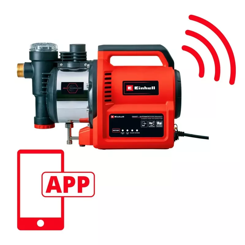 Waterpomp EINHELL GE‑AW 1144 SMART — 1100 W, app-bediening, tuinbewatering en watertransport