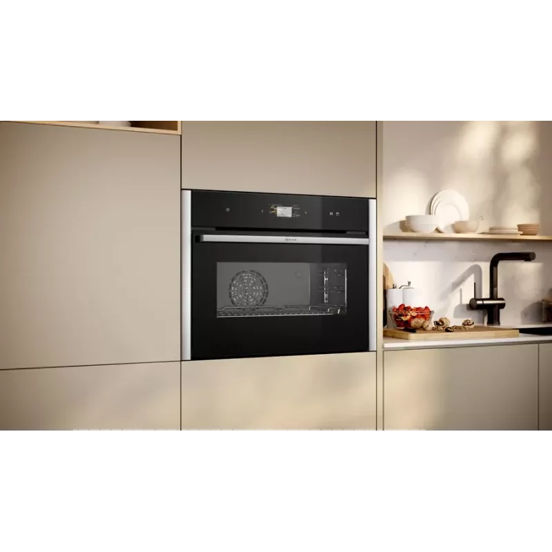 Neff C24FS31N0 stoomoven medium zwart, roestvrijstaal touch