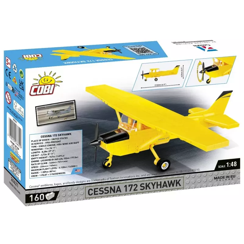 Constructiespeelgoed Cobi Cessna 172 Skyhawk geel model 26621 – schaalmodel bouwset