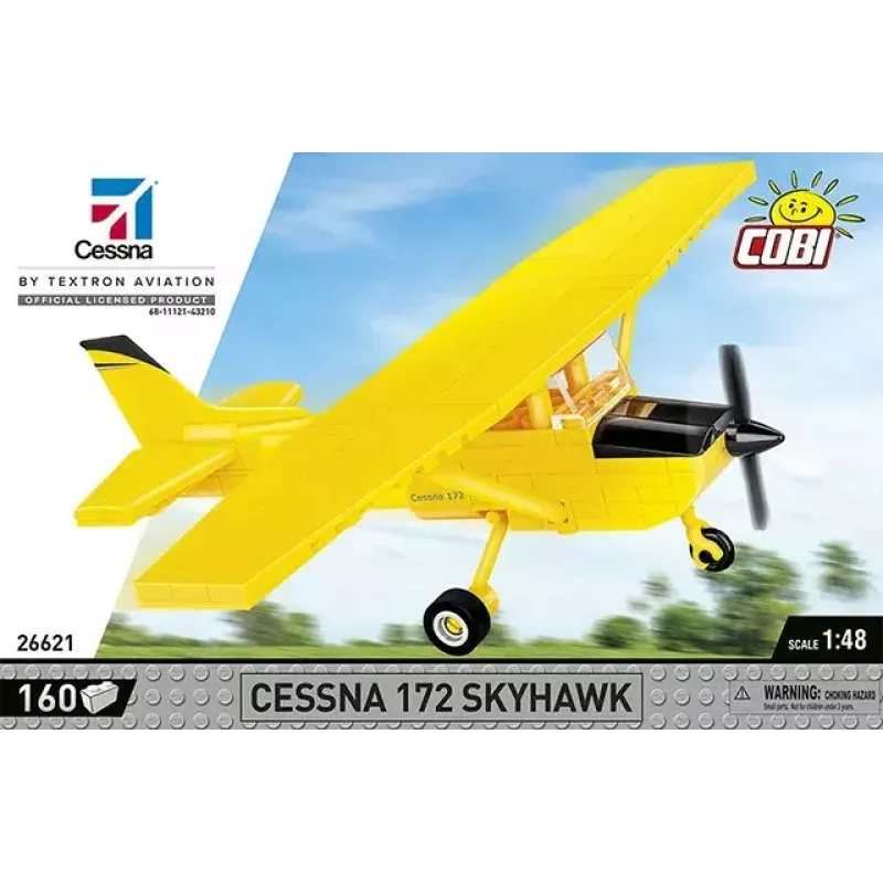 Constructiespeelgoed Cobi Cessna 172 Skyhawk geel model 26621 – schaalmodel bouwset