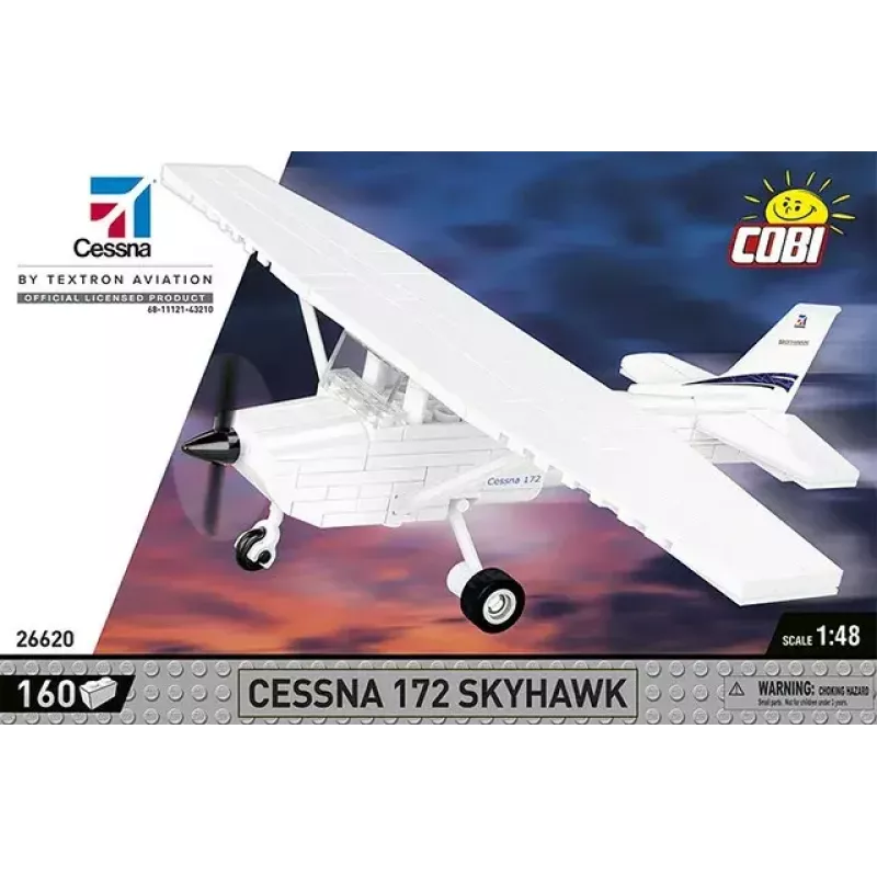 Constructiespeelgoed Cobi Cessna 172 Skyhawk wit bouwset