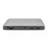 DIGITUS dockingstation USB-C – 2x USB Type-C / 2x USB 3.0 10 Gbit/s / USB 3.0 5 Gbit/s / 2x DP / GbE / Micro-SD / SD / 3,5 mm – 60 W USB Power Delivery