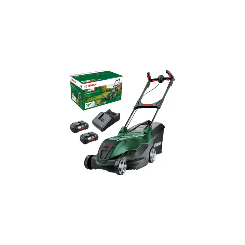 Accugrasmaaier Bosch AdvancedRotak 36V-40-650 met 36 V Power en 2×4,0 Ah accu's
