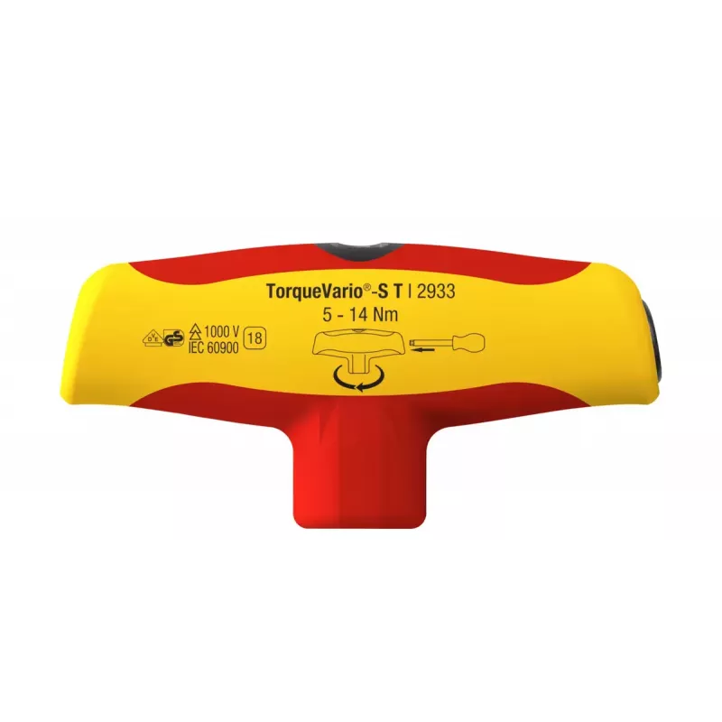 Wiha TorqueVario-S T electric 2933 momentschroevendraaier met T-handvat, 5-14 Nm