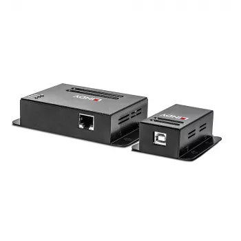 Lindy 50m 4-poorts USB 2.0 Cat.6 extender, netwerkzender & -ontvanger, 50 m, 480 Mbit/s, Cat5, Cat5e, Cat6, NS1021, fosforbrons