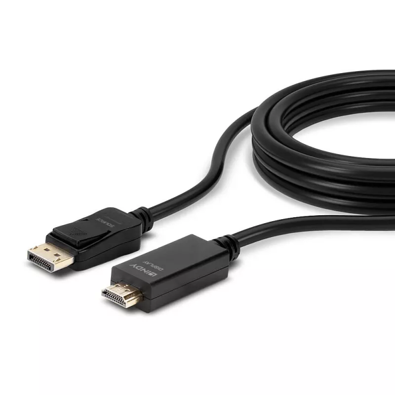 Lindy 2m DisplayPort naar HDMI 10.2G-kabel