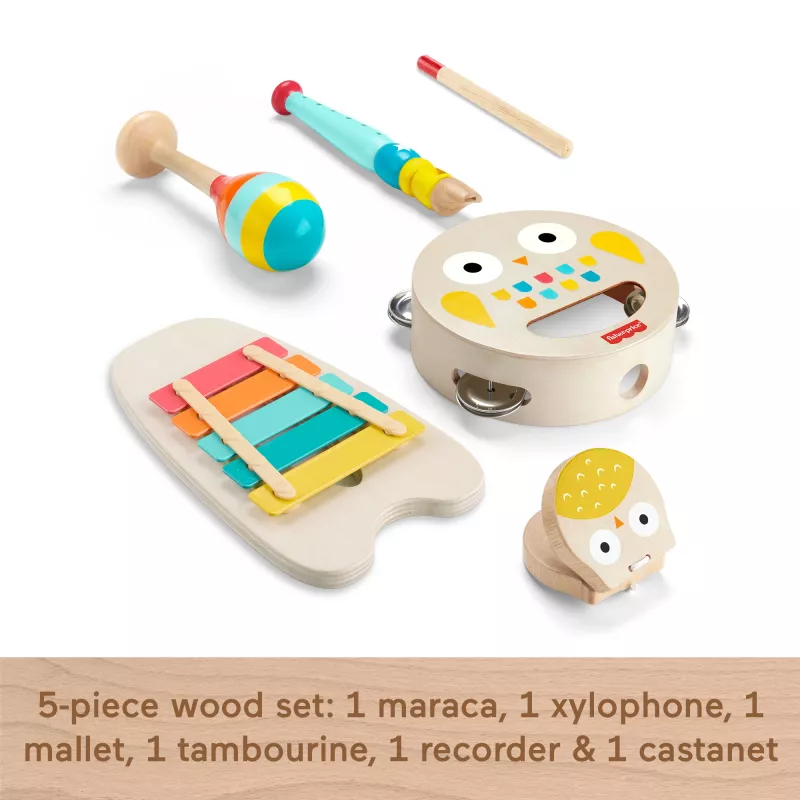 Mattel muziekspeelset met houten instrumenten voor peuters