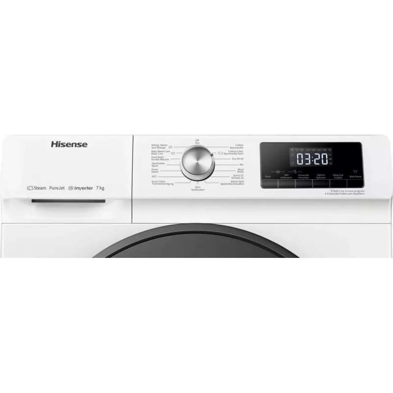 Hisense WFQA7014EVJM wasmachine frontlader 7 kg 1310 t/min wit