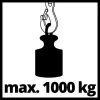 Kettingtakel Einhell TC-CH 1000 1000 kg 2,5 m rood zilver
