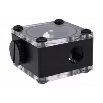 Alphacool Eisfluegel Doorstroomindicator G1/4, vierkant, acetal, Zwart