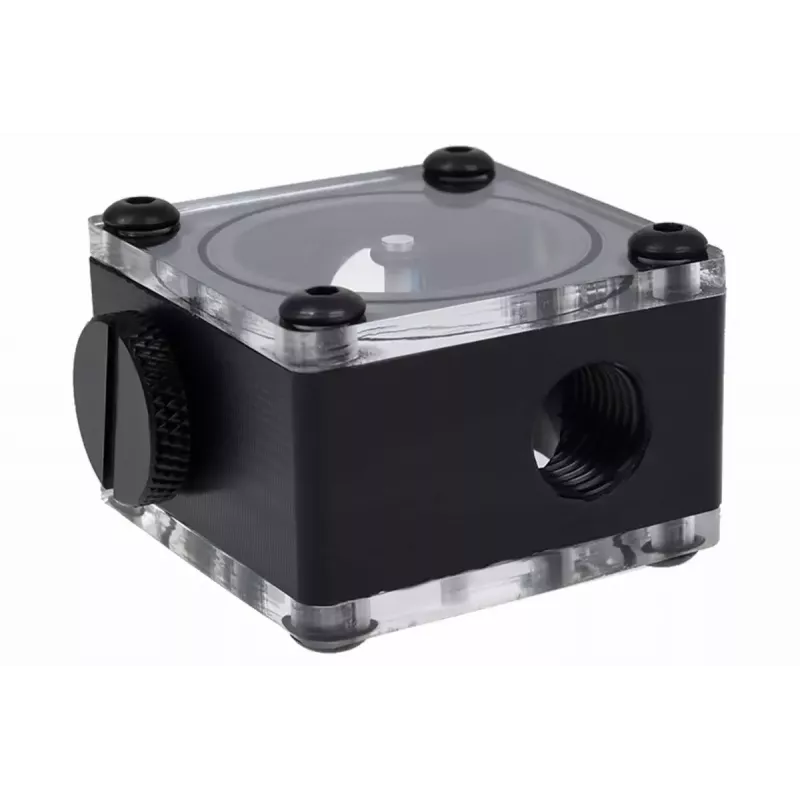Alphacool Eisfluegel Doorstroomindicator G1/4, vierkant, acetal, Zwart