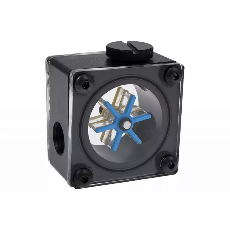 Alphacool Eisfluegel Doorstroomindicator G1/4, vierkant, acetal, Zwart