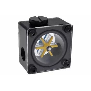 Alphacool Eisfluegel Doorstroomindicator G1/4, vierkant, acetal, Zwart