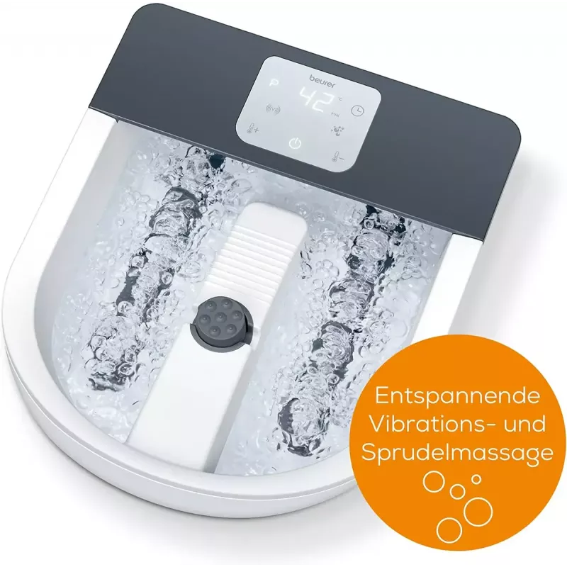Voetbubbelbad Beurer FB 60 – elektrisch voetbad, wit/grijs