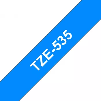 Labelband Brother TZe535 12mm wit op blauw