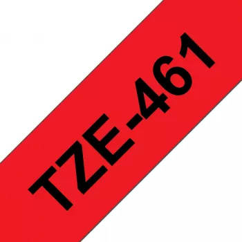 Lamineerband Brother TZe461 36 mm zwart op rood