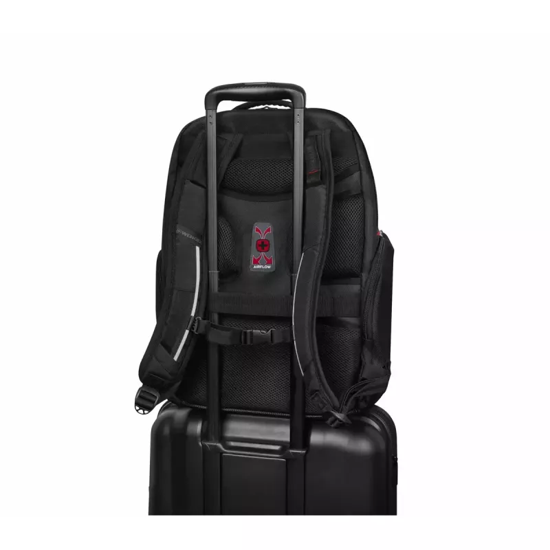 Casual rugzak Wenger SwissGear Meteor zwart polyester PVC rPET