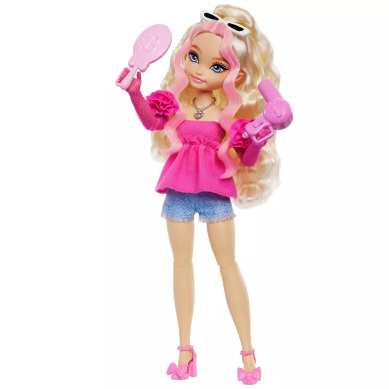Barbie Dream Besties 'Malibu' modepop met 8 make-up- en haaraccessoires