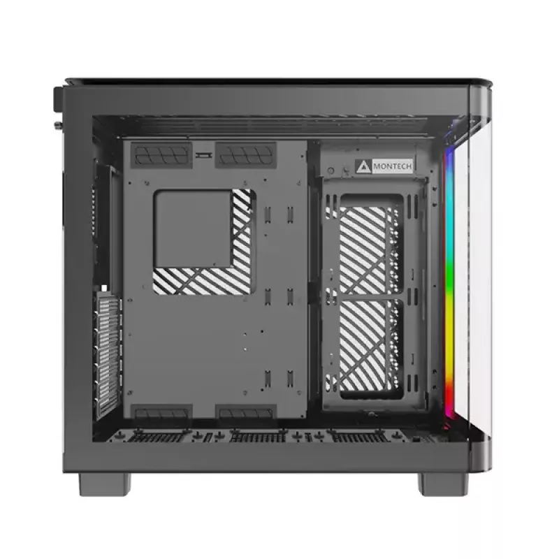 Montech KING 95 PRO Midi Tower-behuizing, gehard glas, ARGB, rood
