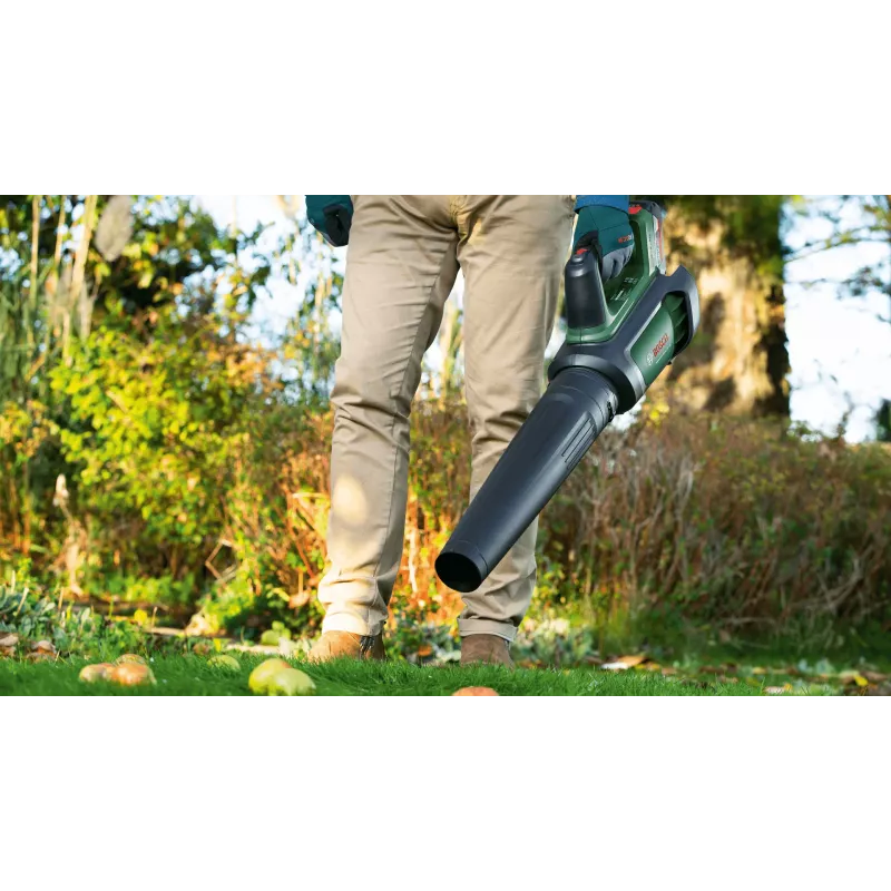 Bosch AdvancedLeafBlower 36V-750 accu-bladblazer, 36 V, 1x 2,0 Ah, lader, 750 m³/h, 100-200 km/h, borstelloos, 3,5 kg, groen/zwart