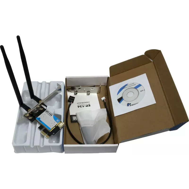 Inter-Tech Argus EP-134 interne WLAN-Bluetooth-adapter, 1800 Mbit/s