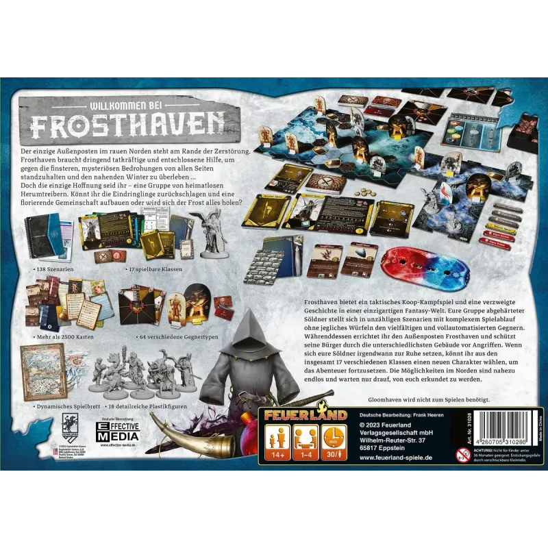 Bordspel Pegasus Spiele Frosthaven — strategie, 30 min speelduur, vanaf 14 jaar