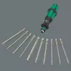 Wera 9532 05136042001 kettingnagelaar werkplaatsset, 20-delig, incl. omschakelbare bitratel 1/4", zwart/groen