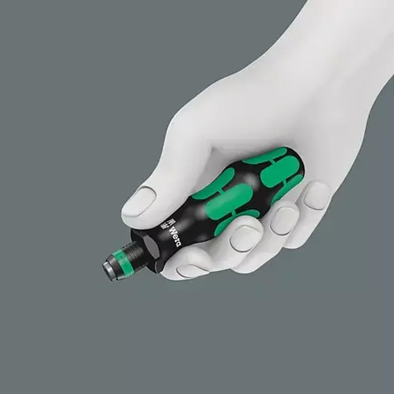 Wera 9532 05136042001 kettingnagelaar werkplaatsset, 20-delig, incl. omschakelbare bitratel 1/4", zwart/groen
