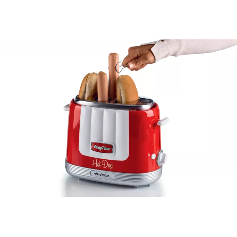 Ariete 206 Hot Dog Maker Party Time, 650W, sandwiches & hotdog, rood