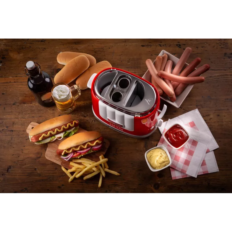 Ariete 206 Hot Dog Maker Party Time, 650W, sandwiches & hotdog, rood