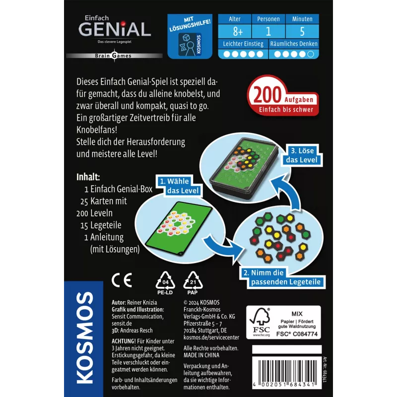 Kosmos 45496914 bord-/kaartspel 5 min bordspel logica
