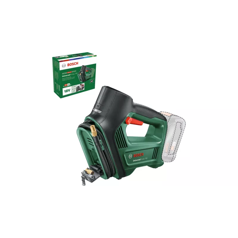 Bosch UniversalPump 18V 0603947100 accu-luchtpomp, max. 10 bar, zonder accu en lader, groen/zwart