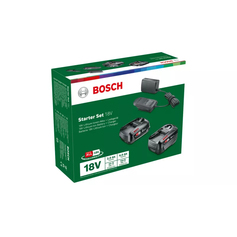 Bosch starterset 18V - 2 x accu (2,0 Ah + 4,0 Ah) accu- en opladerset