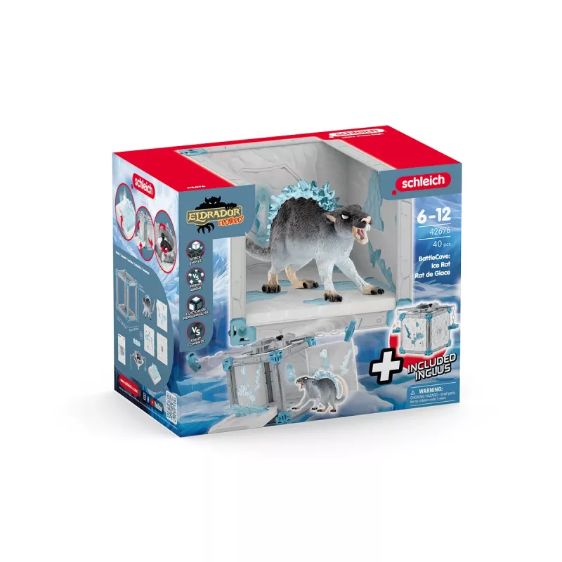 schleich BattleCave ijsrat, monster en draken, BattleCave, 7 jaar, veelkleurig, kunststof