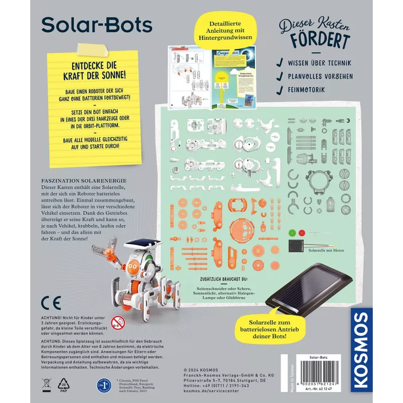 Kosmos Solar Bots, experimenteerdoos, hernieuwbare energie, 8 jaar