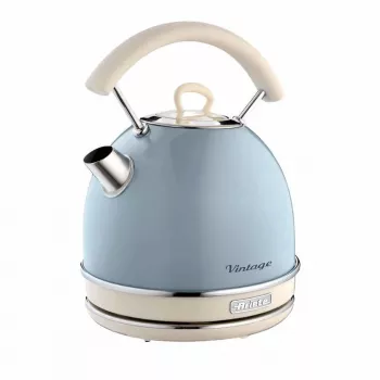 Ariete 2877 waterkoker Vintage, 1,7 l, draadloos, blauw, 1,7 l, 2000 W, lichtblauw, waterniveau-indicator, draadloos, filtering