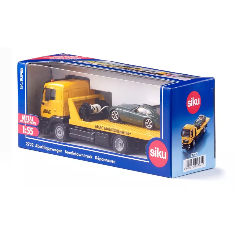 Auto-modelset Siku MAN takelwagen ADAC, voorgemonteerd schaal 1:55, 58×170×57 mm
