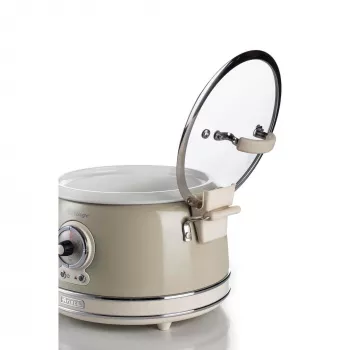 Ariete 2904 rijstkoker – Elektrische rijstkoker met keramische kom – Zelfgemaakte sushi – Multikoker – Vintage Line – 3,5 L – 650 W – beige