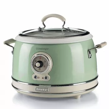 Ariete 2904 rijstkoker – Elektrische rijstkoker met keramische kom – Zelfgemaakte sushi – Multikoker – Vintage Line – 3,5 L – 650 W – groen