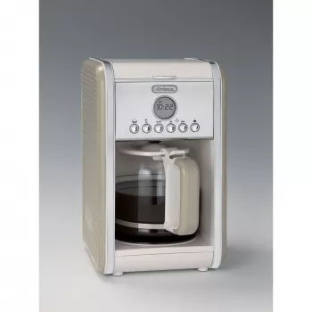 Ariete 1342 Amerikaans koffiezetapparaat, kan van gehard glas, tot 12 kopjes, 24-uurs programmeerbare timer, LCD-display, automatische uitschakeling, 2000 W, kunststof, beige