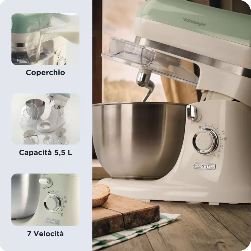Keukenmachine Ariete 1588 2400 W 5,5 L groen wit