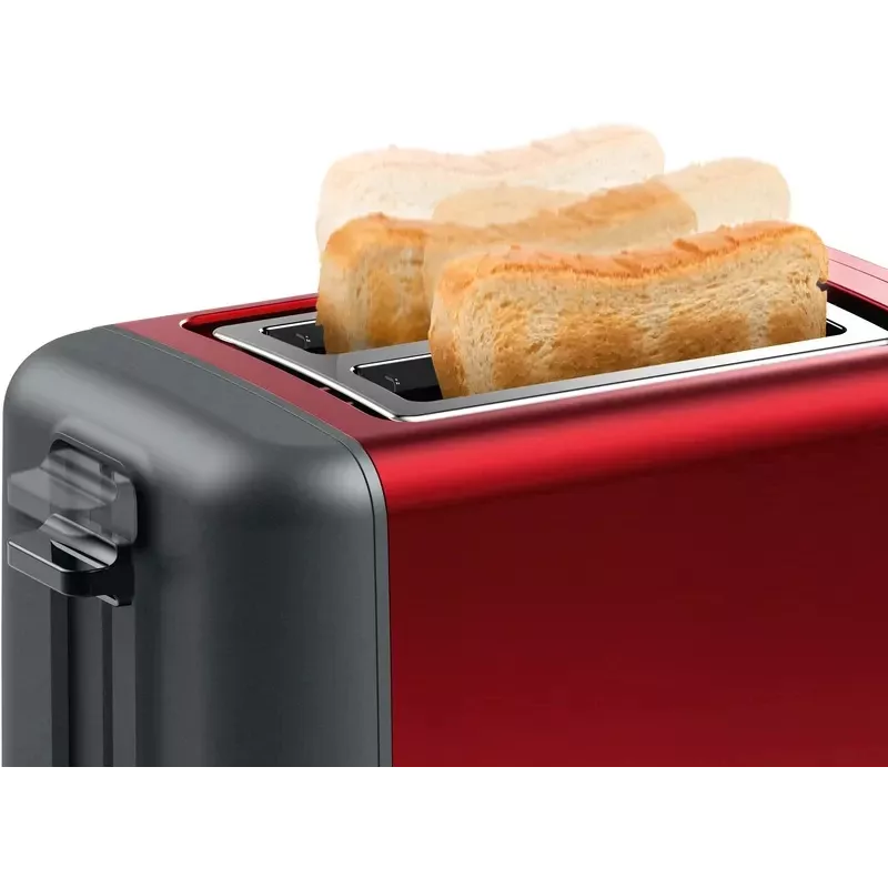 Bosch TAT3P424DE toaster 2 sneetjes 970 W zwart, rood