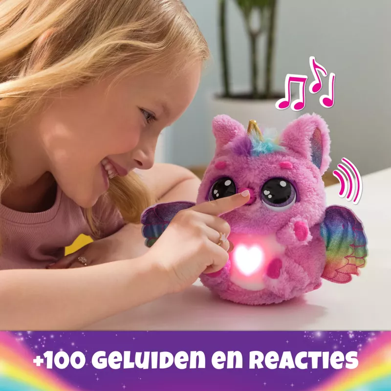 Hatchimals Alive Mystery Hatch Pufficorn Spinmaster AA-batterij roze wit