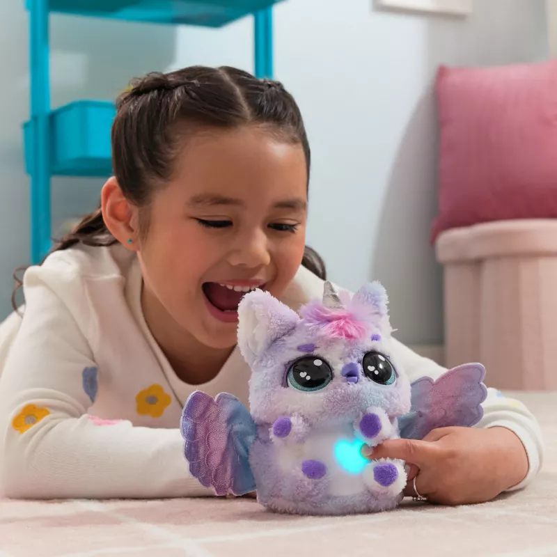 Hatchimals Alive Mystery Hatch Pufficorn Spinmaster AA-batterij roze wit