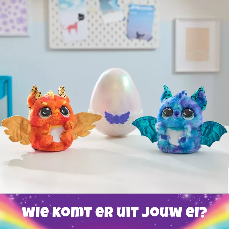 Hatchimals Alive Mystery Hatch Draggle Spinmaster roze wit AA